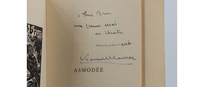 MAURIAC : Asmodée - Autographe, Edition Originale - Edition-Originale.com