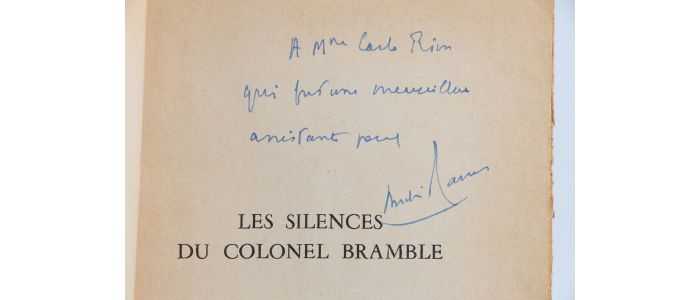 MAUROIS : Les silences du colonel Bramble [tu seras un homme mon fils] - Signed book - Edition-Originale.com