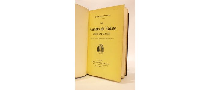 MAURRAS : Les amants de Venise. George Sand & Musset - Edition Originale - Edition-Originale.com