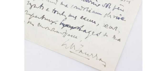 MAURRAS : Lettre autographe signée adressée à madame Lacrouts - Autographe, Edition Originale - Edition-Originale.com