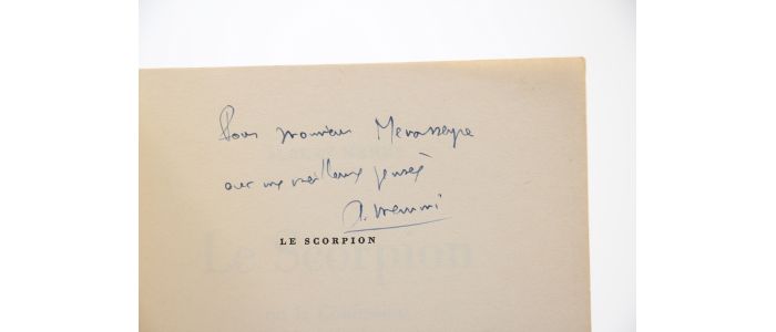 MEMMI : Le Scorpion ou la confession imaginaire - Autographe, Edition Originale - Edition-Originale.com