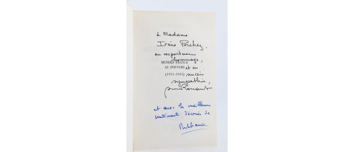 MENDES FRANCE : Mendès France au pouvoir (18 Juin 1954 - 6 Février 1955) - Signed book, First edition - Edition-Originale.com