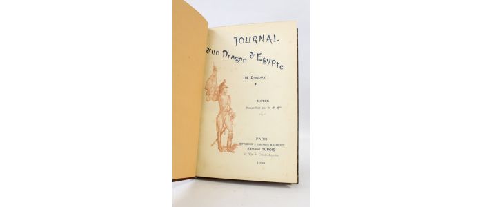 MENUAU : Journal d'un dragon d'Egypte (14e Dragons), notes recueillies par le Cdt M... - Edition Originale - Edition-Originale.com