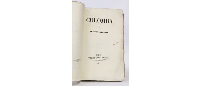 MERIMEE : Colomba - Prima edizione - Edition-Originale.com
