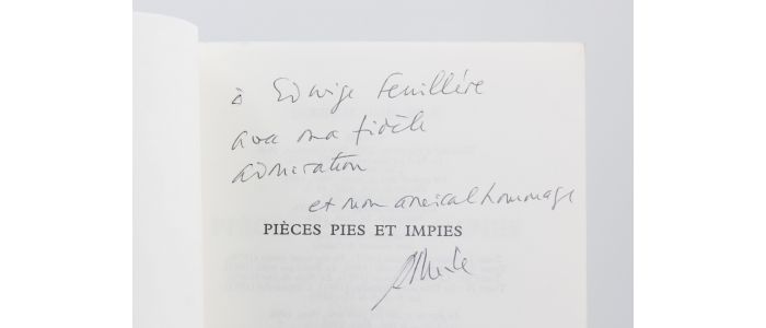 MERLE : Pièces pies et impies - Signed book, First edition - Edition-Originale.com