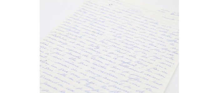 MESRINE : Lettre autographe écrite depuis la prison de la Santé datée et signée de Jacques Mesrine adressée à sa compagne Jeanne Schneider qu'il surnomme Nanou d'amour : 