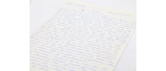 MESRINE : Lettre autographe écrite depuis la prison de la Santé datée et signée de Jacques Mesrine adressée à sa compagne Jeanne Schneider qu'il surnomme Nanou d'amour : 