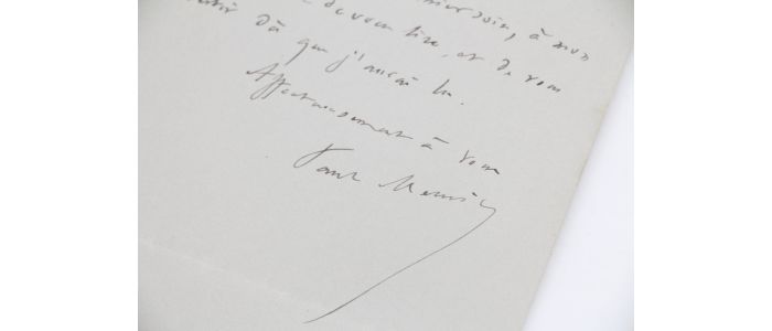 MEURICE : Lettre autographe signée à Judith Gautier évoquant la prochaine visite de son grand ami Victor Hugo qui s'est invité chez lui : 