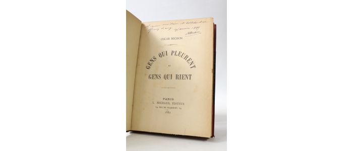 MICHON : Gens qui pleurent et gens qui rient - Signed book, First edition - Edition-Originale.com