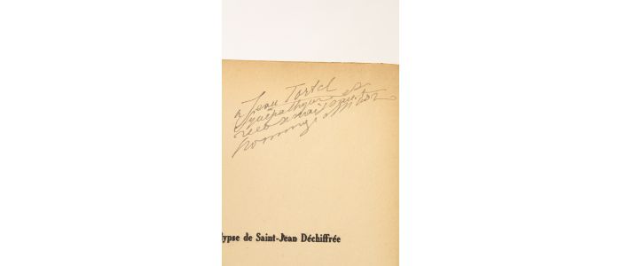 MILOSZ : L'Apocalypse de Saint-Jean déchiffrée - Libro autografato, Prima edizione - Edition-Originale.com