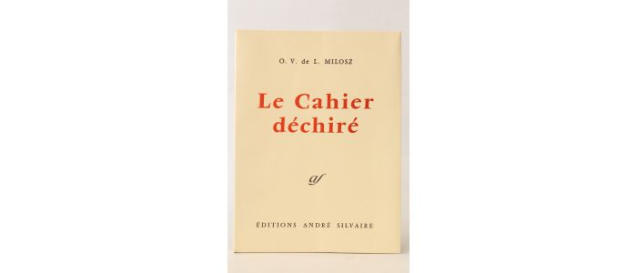 MILOSZ : Le cahier déchiré - Prima edizione - Edition-Originale.com