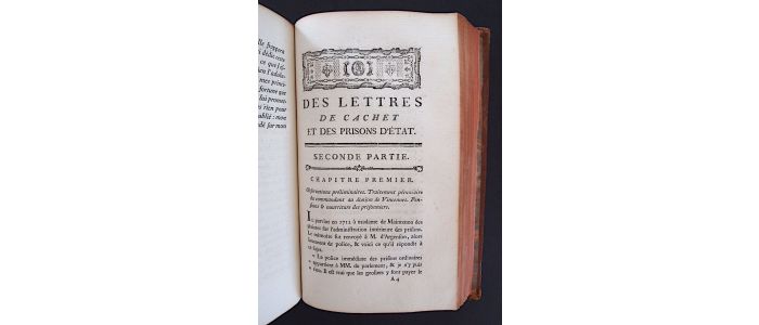 MIRABEAU :  Des Lettres de cachet et des Prisons d'état. Ouvrage posthume, composé en 1778 - First edition - Edition-Originale.com