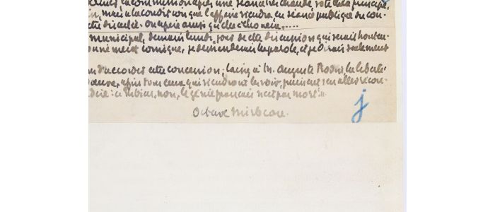 MIRBEAU : Manuscrit autographe signé « Au conseil municipal » - Signiert, Erste Ausgabe - Edition-Originale.com