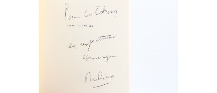 MODIANO : Livret de Famille - Signed book, First edition - Edition-Originale.com