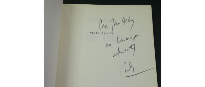 MODIANO : Villa triste - Signed book, First edition - Edition-Originale.com