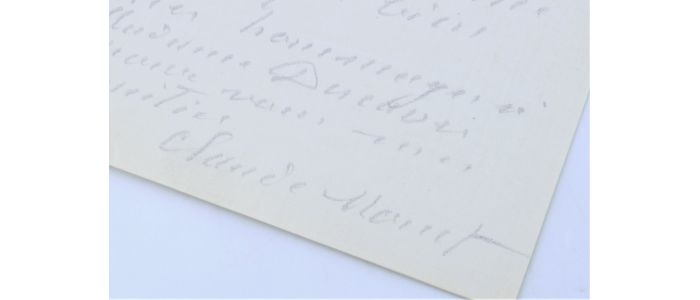 MONET : Lettre autographe signée de Claude Monet adressée à Lucien Descaves - Signiert, Erste Ausgabe - Edition-Originale.com