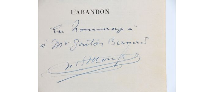 MONFREID : L'abandon - Libro autografato, Prima edizione - Edition-Originale.com