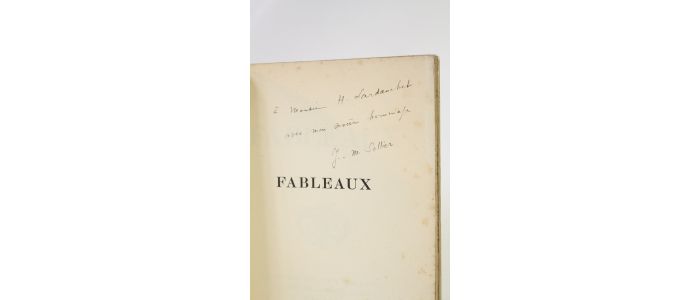 MONNIER : Fableaux - Autographe, Edition Originale - Edition-Originale.com