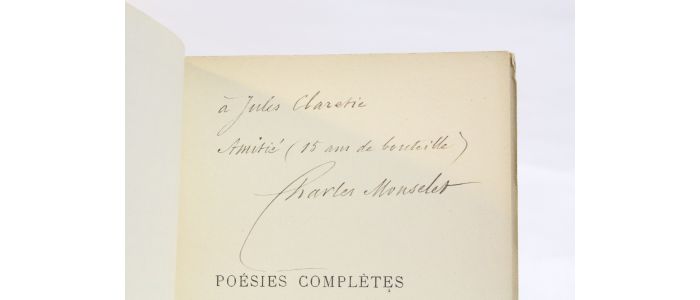 MONSELET : Poésies complètes - Autographe, Edition Originale - Edition-Originale.com