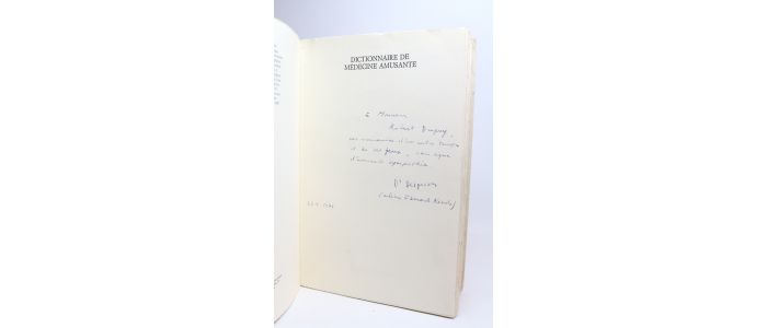 MONTAGNET : Dictionnaire de médecine amusante précédé d'un portrait-souvenir de Paul Colinet par Edmond Kinds - Signed book, First edition - Edition-Originale.com