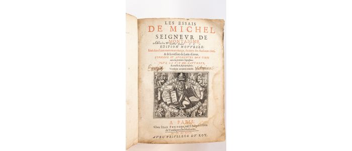 MONTAIGNE : Les Essais de Michel seigneur de Montaigne - Edition Originale - Edition-Originale.com