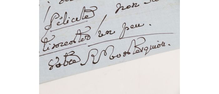 MONTESQUIOU : Lettre autographe signée de Robert de Montesquiou à propos d'une oeuvre d'Ingres : 