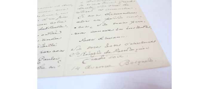 MONTESQUIOU : Lettre autographe signée de Robert de Montesquiou priant son correspondant journaliste de faire la chronique, dans le Gaulois, du dernier ouvrage qu'il lui a adressé - Signiert, Erste Ausgabe - Edition-Originale.com