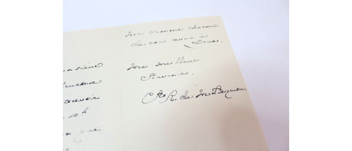 MONTESQUIOU : Lettre autographe signée de Robert de Montesquiou proposant plusieurs choix de rendez-vous à son correspondant - Signiert, Erste Ausgabe - Edition-Originale.com