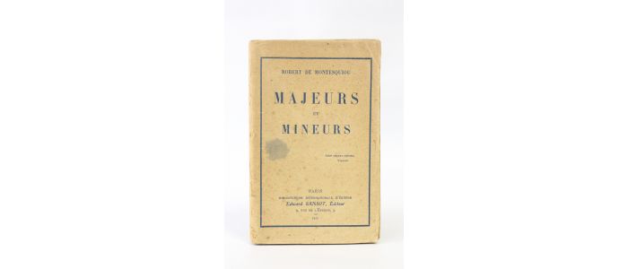 MONTESQUIOU : Majeurs et mineurs - First edition - Edition-Originale.com