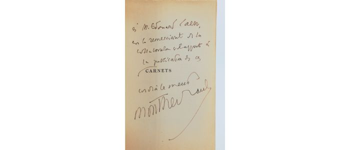 MONTHERLANT : Carnets - Années 1930 à 1944 - Signiert, Erste Ausgabe - Edition-Originale.com