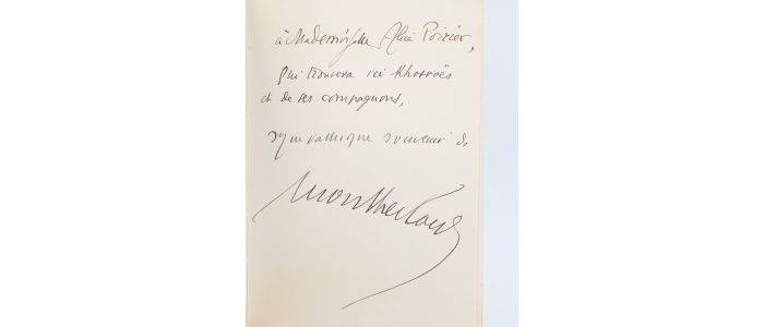 MONTHERLANT : Histoire Naturelle imaginaire - Autographe, Edition Originale - Edition-Originale.com