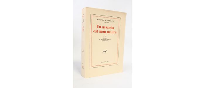 MONTHERLANT : Un assassin est mon maître - Erste Ausgabe - Edition-Originale.com