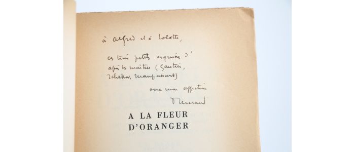 MORAND : A la Fleur d'Oranger - Signed book, First edition - Edition ...