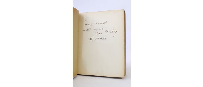MOREAS : Les stances. IIIe, IVe, Ve et VIe livres - Autographe, Edition Originale - Edition-Originale.com