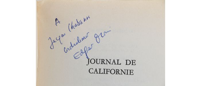 MORIN : Journal de Californie - Libro autografato, Prima edizione - Edition-Originale.com