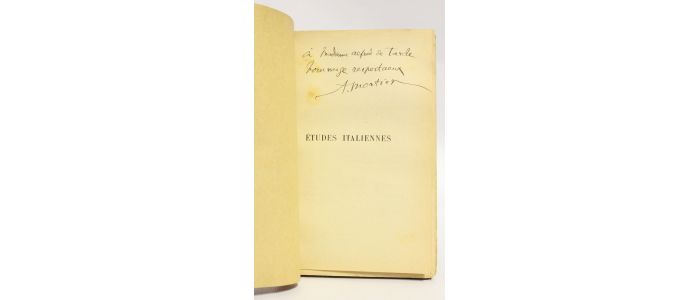 MORTIER : Etudes italiennes - Signed book, First edition - Edition-Originale.com