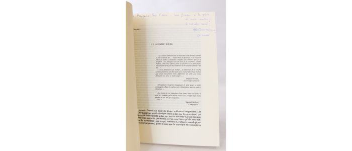 MOSCOVICI : Le monde réel - Libro autografato, Prima edizione - Edition-Originale.com