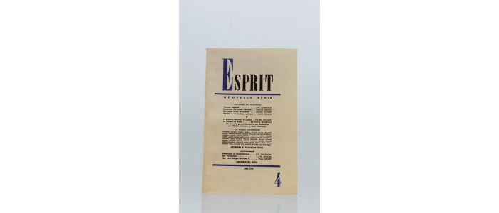 MOUNIER : [POESIE HONGROISE] Esprit N°4 de la nouvelle série - Erste Ausgabe - Edition-Originale.com