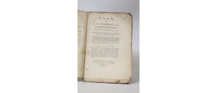 PETIT : Onan, ou le tombeau du Mont Cindre - First edition - Edition-Originale.com