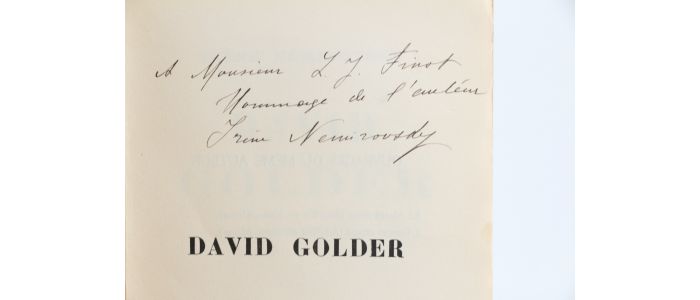 NEMIROVSKY : David Golder - Signiert, Erste Ausgabe - Edition-Originale.com