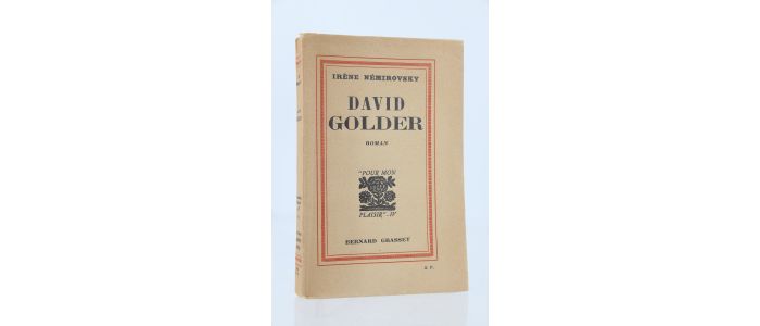 NEMIROVSKY : David Golder - Autographe, Edition Originale - Edition-Originale.com