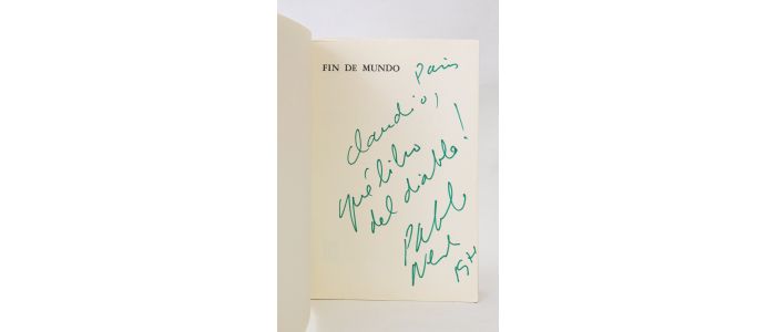 NERUDA : Fin de mundo - Autographe, Edition Originale - Edition-Originale.com