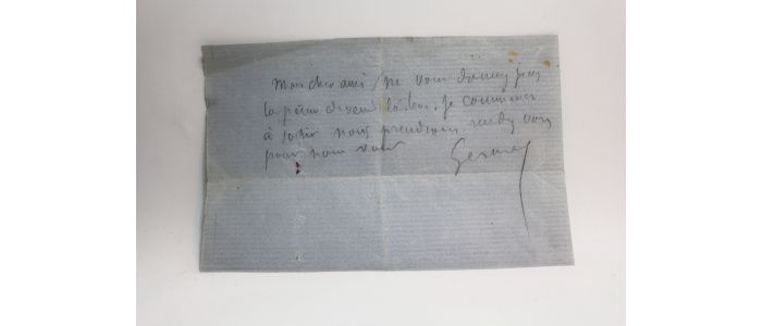 NERVAL : Billet autographe signé de Gérard de Nerval adressé à Georges Bell - Libro autografato, Prima edizione - Edition-Originale.com