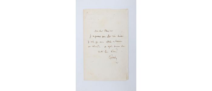 NERVAL : Billet autographe signé de Gérard de Nerval adressé à Georges Guénot-Lecointe - Autographe, Edition Originale - Edition-Originale.com