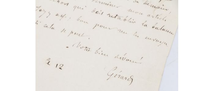 NERVAL : Lettre autographe signée de Gérard de Nerval adressée à Daniel Rouy - Signiert, Erste Ausgabe - Edition-Originale.com