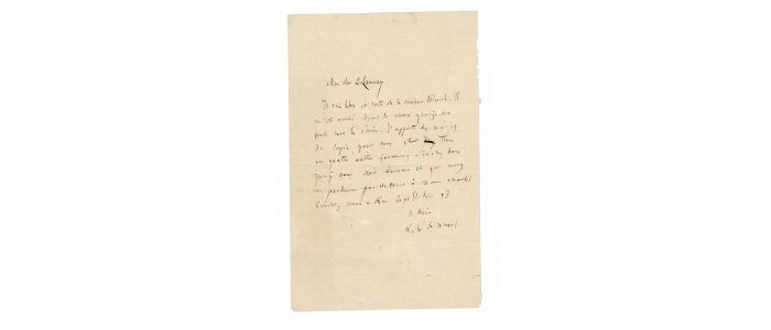 NERVAL : Lettre autographe signée de Gérard de Nerval adressée à Hippolyte Delaunay - Autographe, Edition Originale - Edition-Originale.com