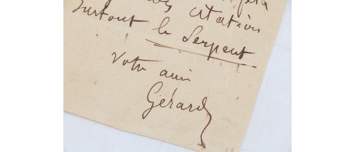 NERVAL : Lettre autographe signée de Gérard de Nerval adressée à Joseph Méry - Signiert, Erste Ausgabe - Edition-Originale.com