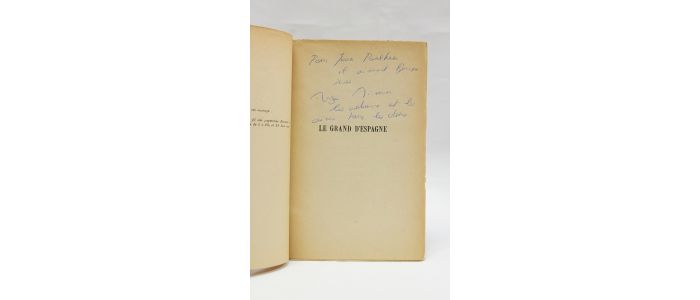 NIMIER : Le grand d'Espagne - Autographe, Edition Originale - Edition-Originale.com