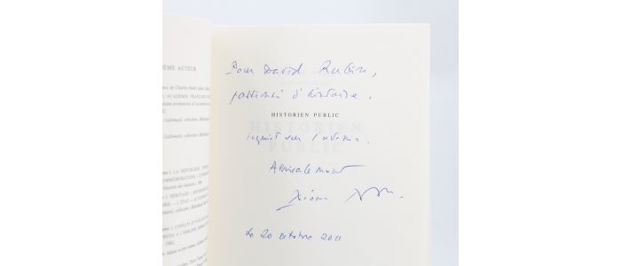 NORA : Historien public - Autographe, Edition Originale - Edition-Originale.com