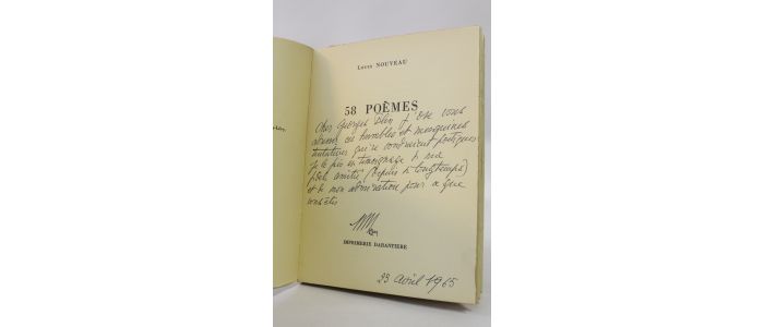 NOUVEAU : 58 poèmes - Libro autografato, Prima edizione - Edition-Originale.com